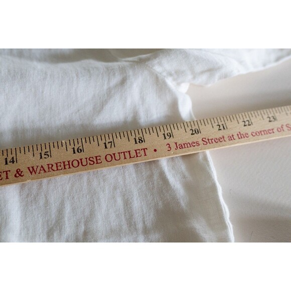 Pure Jill white linen S button down blouse 3/4 sleeve - Picture 6 of 7